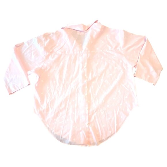 Vintage Hot Stuff Pink Heart Button-Up Shirt Size Made In USA Cotton Blend 1XL - Picture 6 of 7